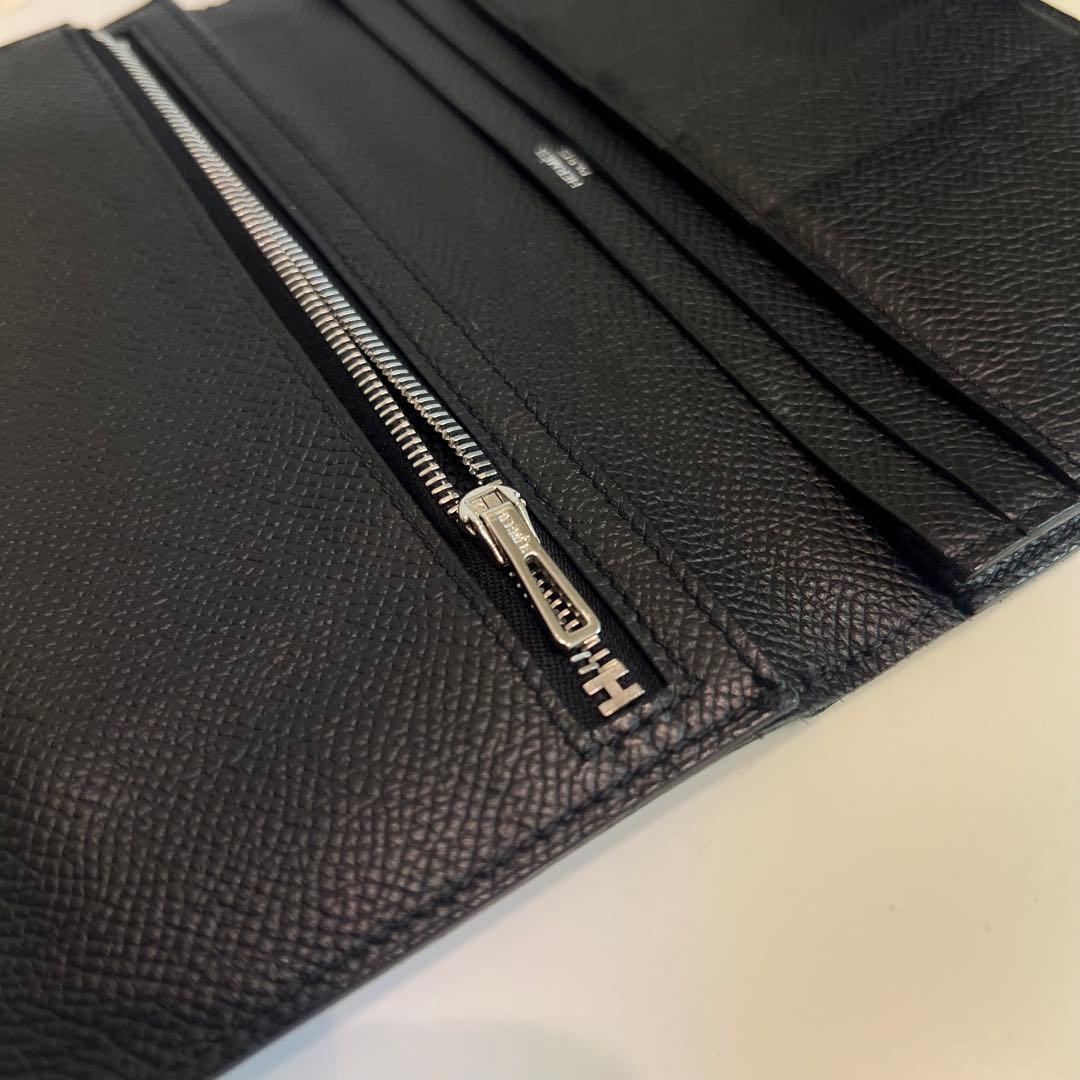 HERMES ベアンスフレ 長財布 黒
