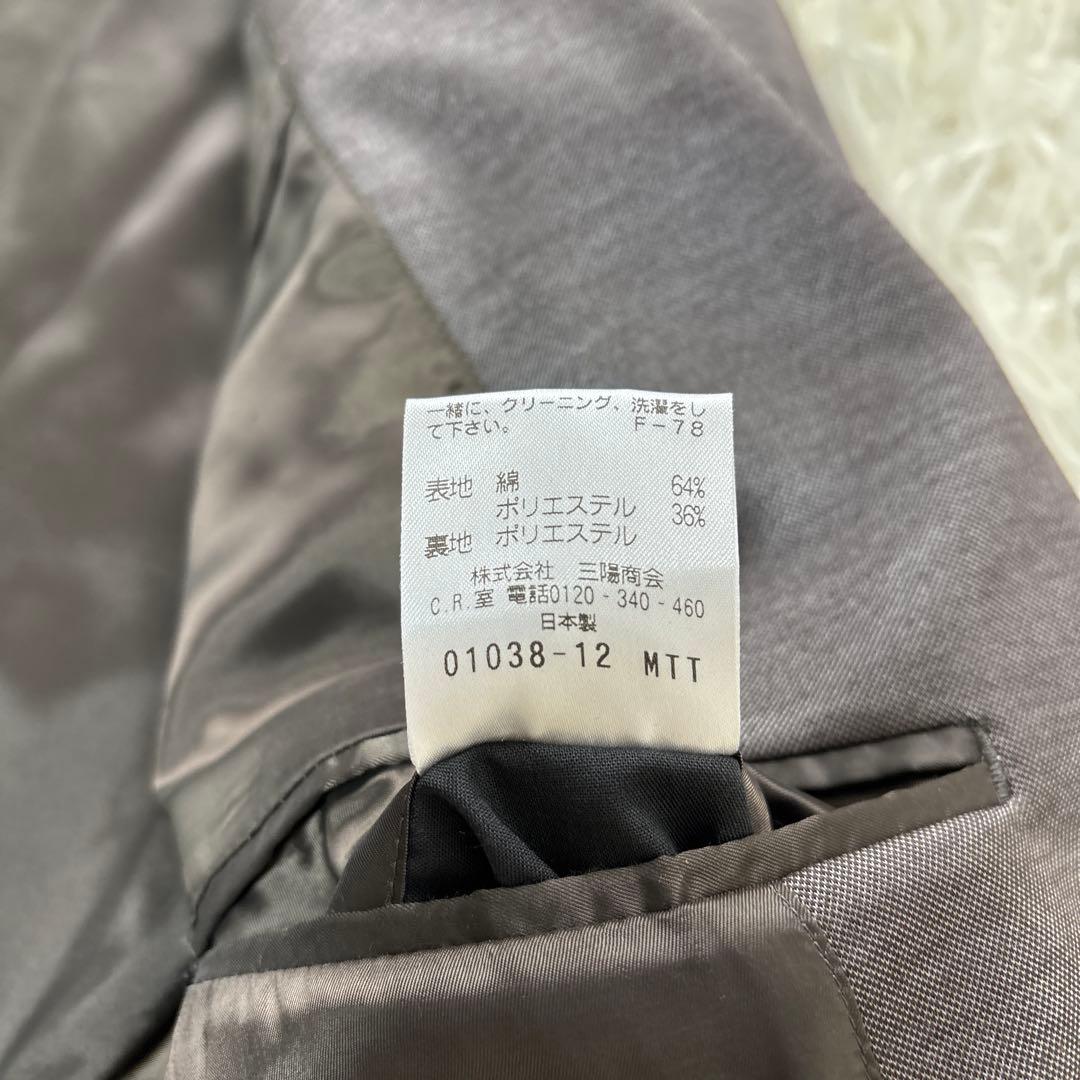 未使用級★エポカウォモ スーツ ブラウン ITL48位 コットン素材