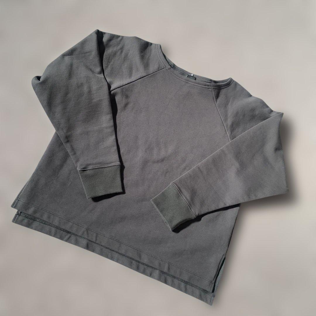 【Spick and Span】ボートネックワイドプルオーバー　グレー