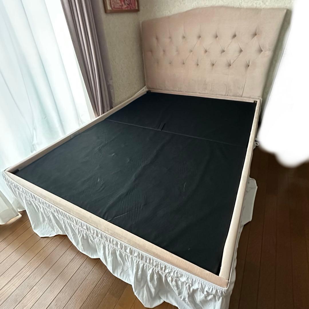 【美品】Francfranc ダブルサイズ ベッドフレームのみ