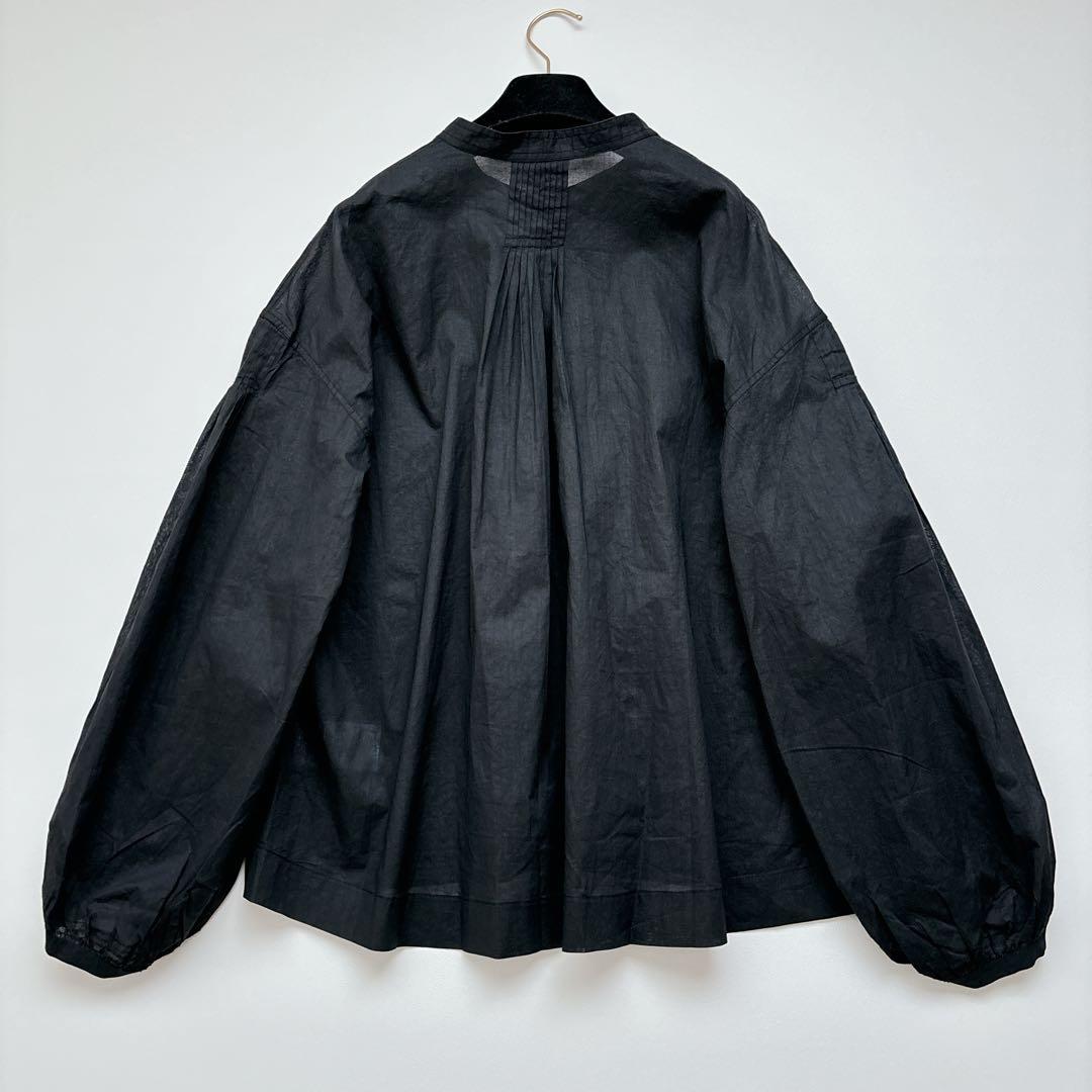 未使用に近い✨かぐれ 25AW コットンオーガンジーブラウス ブラック フリー