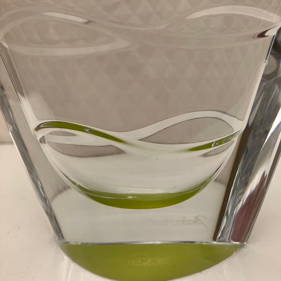 美品★バカラ Baccarat フラワーベース　ウェーブ　クリスタルガラス 花瓶
