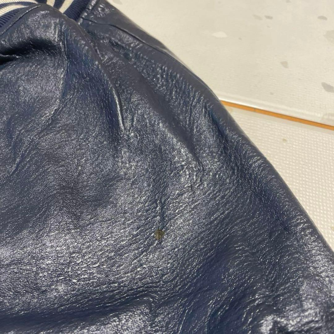 ロカウェア 刺繍ロゴ オーバーサイズ レザー スタジャン B系 極厚 本革