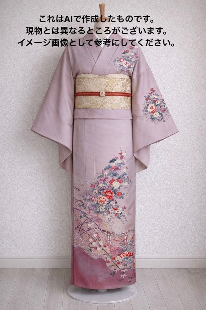 付下げ訪問着とウールのアンサンブル2着セット①②③長襦袢・小物付き。