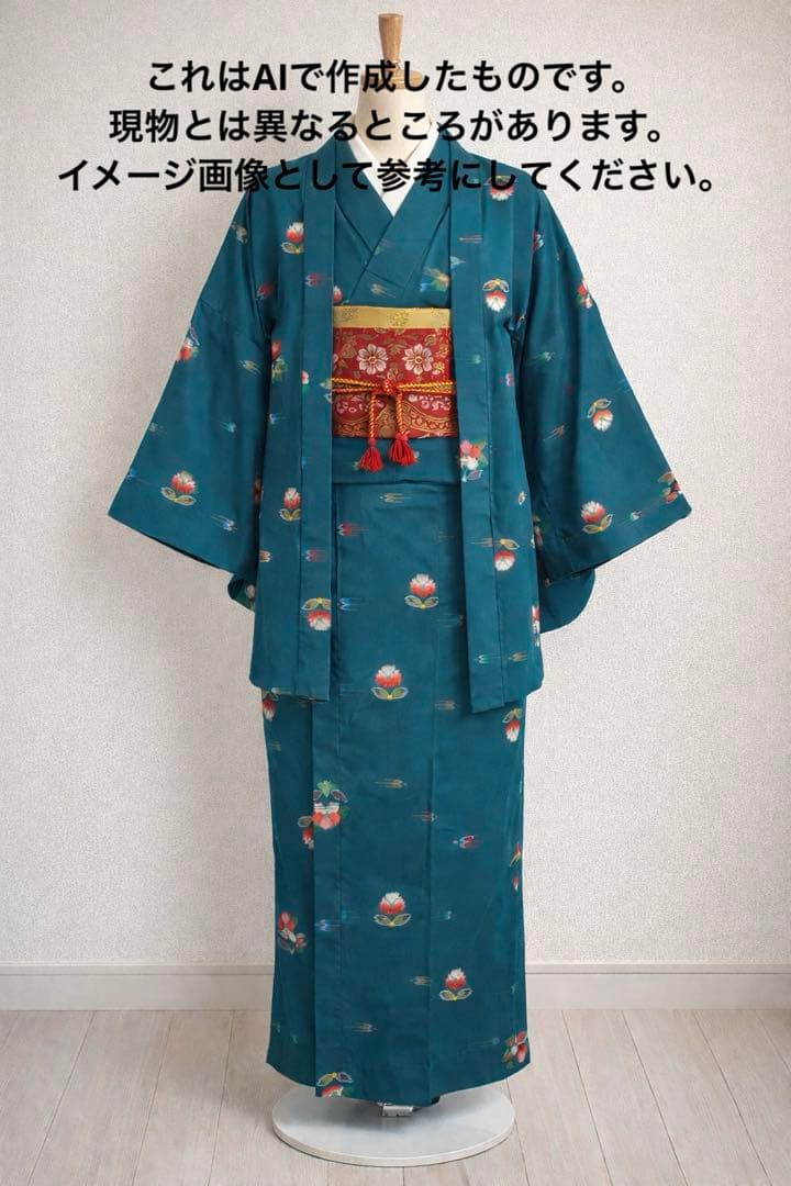 付下げ訪問着とウールのアンサンブル2着セット①②③長襦袢・小物付き。