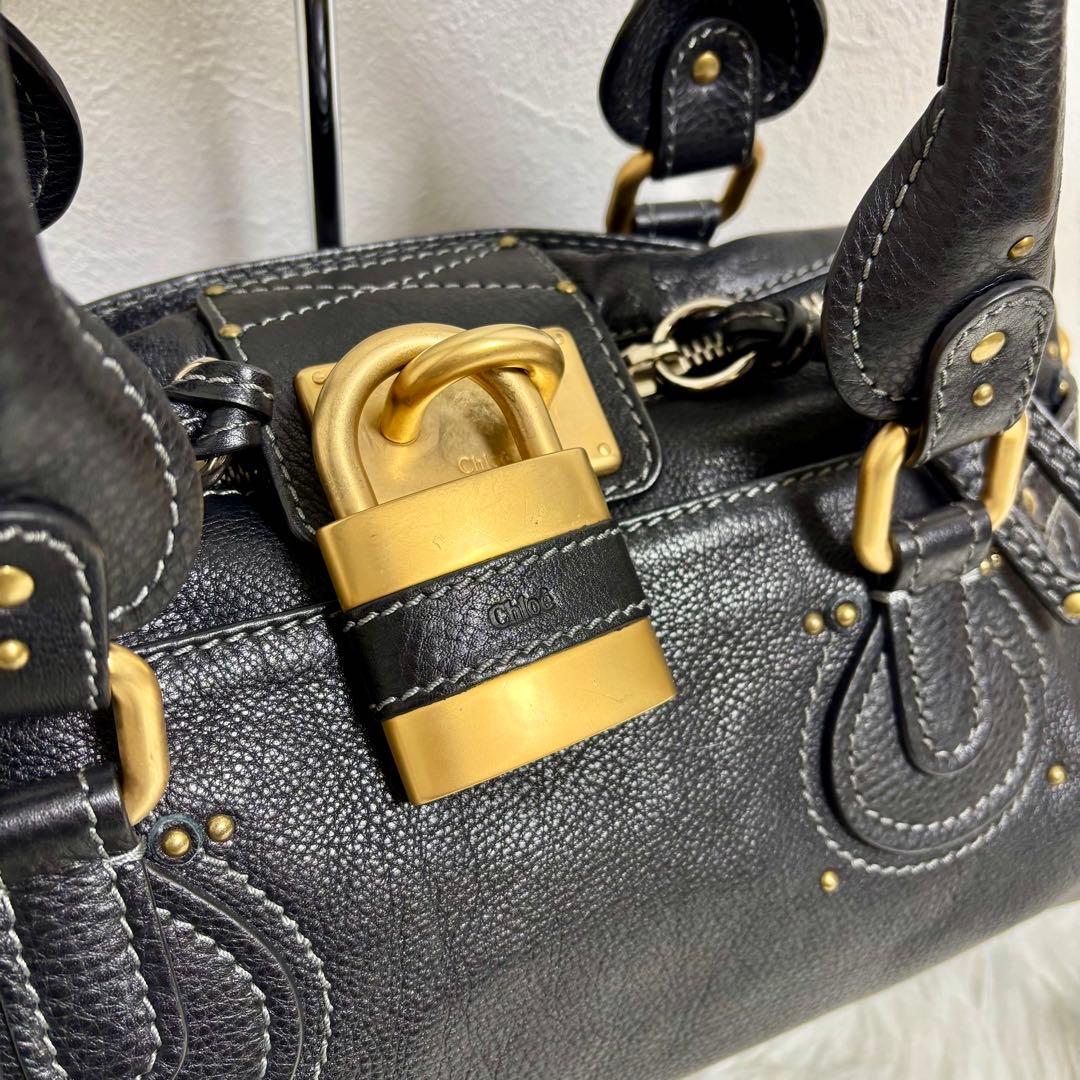 美品✨ Chloe クロエ パディントン ハンドバッグ レザー ブラック