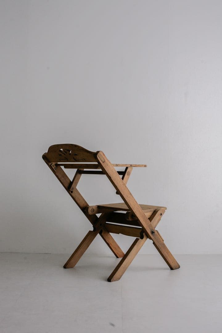 開閉式 飾り棚　展示台　透かし彫り　欅　無垢材　古家具　古道具　無垢インリア