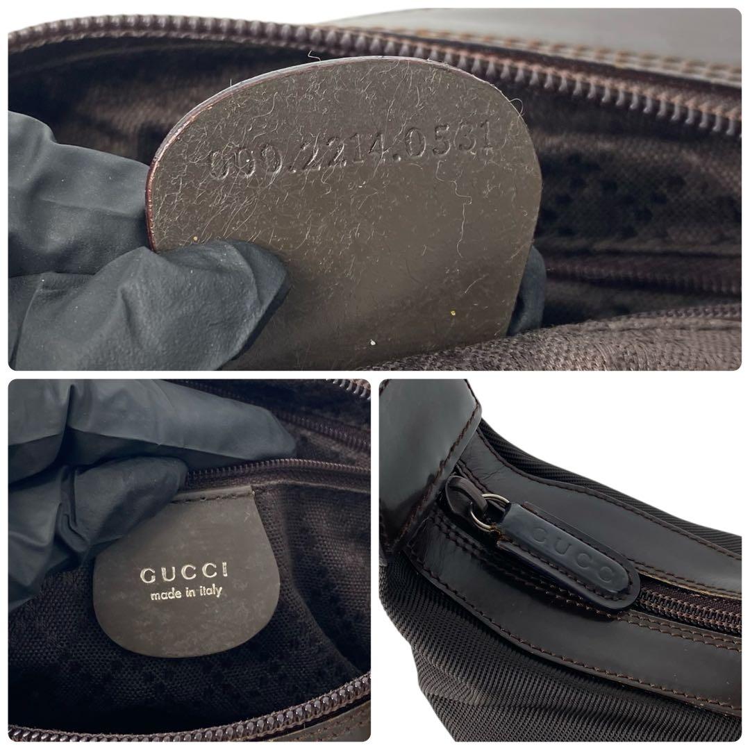 美品 GUCCI グッチ バンブー ワンショルダーバッグ ヴィンテージ ナイロン