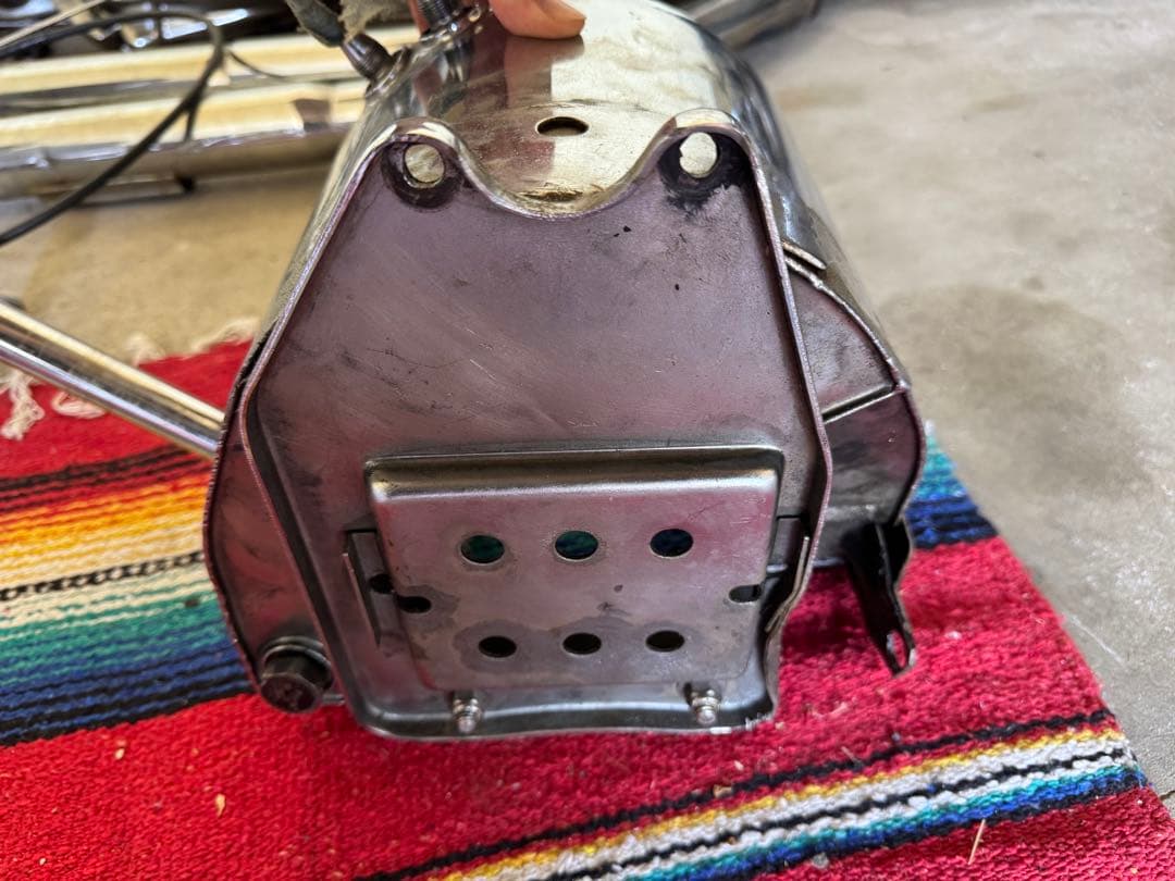 ハーレー　ビンテージ　ホースシュー　純正オイルタンク