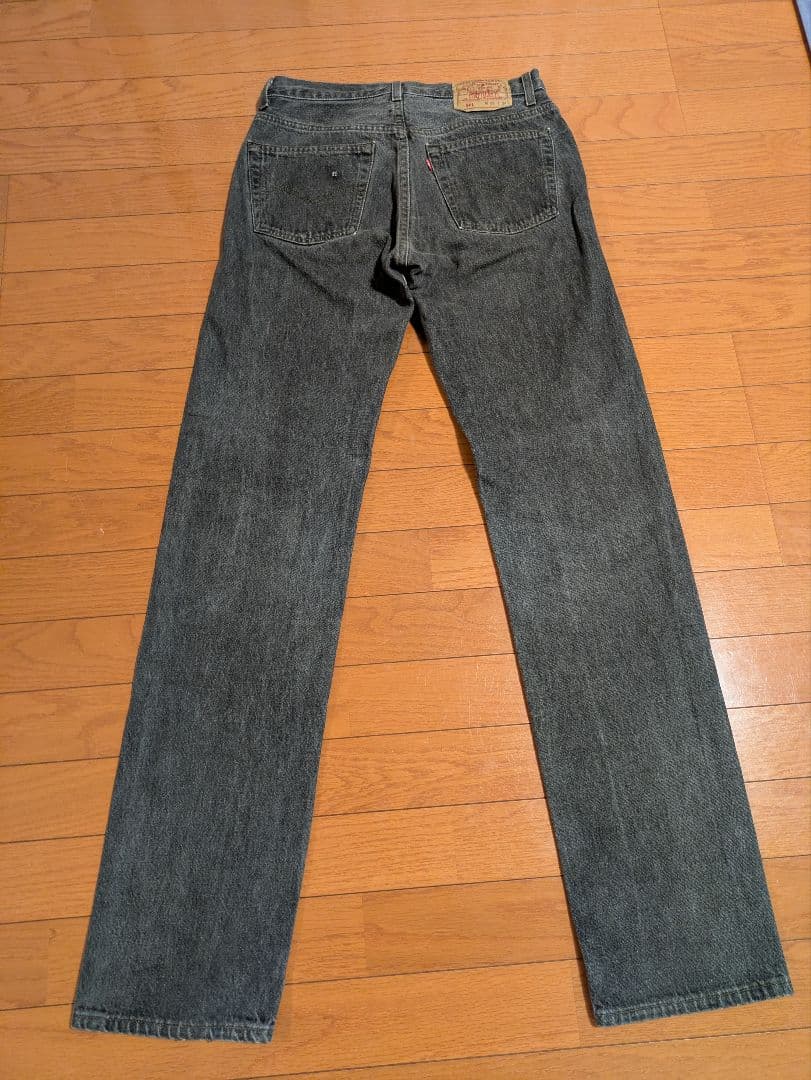 USA Levi's 501 赤文字 先染めブラックデニム W31 L36