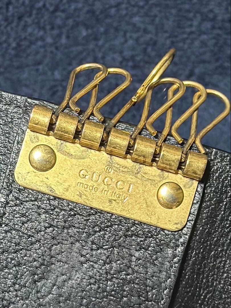 GUCCI キーケース 蜂 ビー 6連 スター レザー