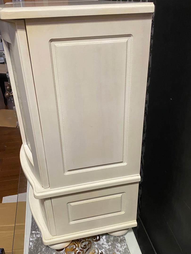 希少 ステンドガラス♦️ロココ♦️アンティーク キャビネット♦️2個セット♦️送料込