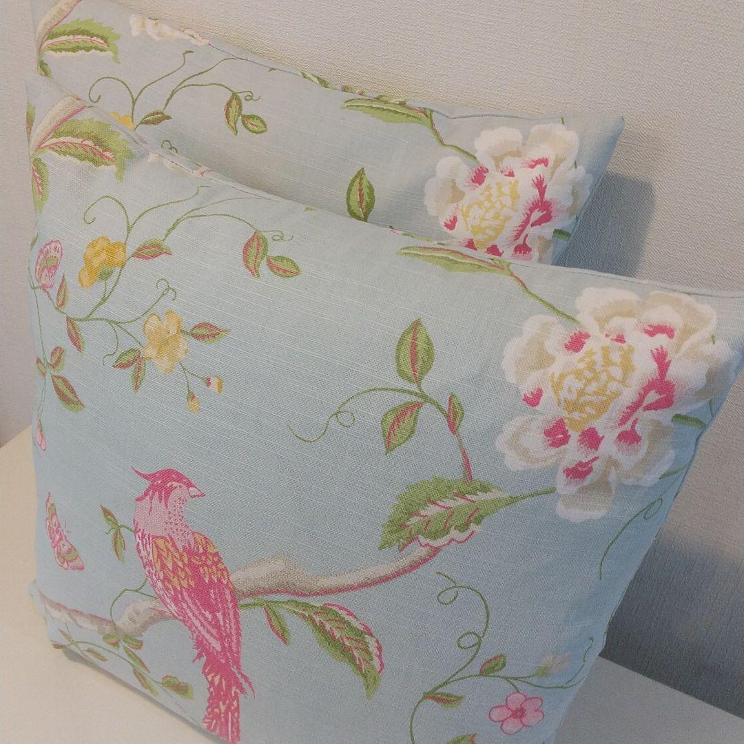 ②ローラアシュレイサマーパレスダックエッグクッションカバー2枚