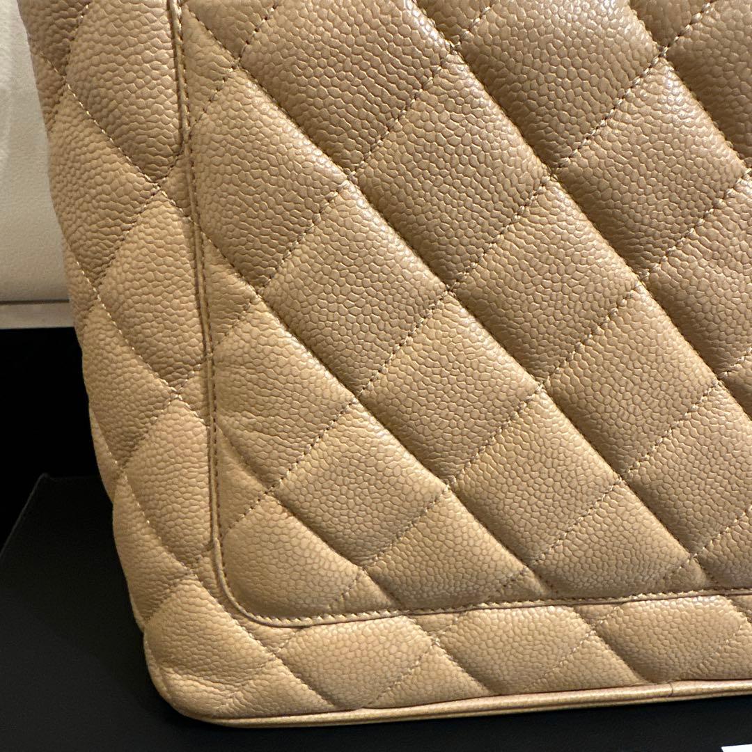 《正規品》CHANEL 復刻トート　ベージュ　ゴールド金具　キャビアスキン