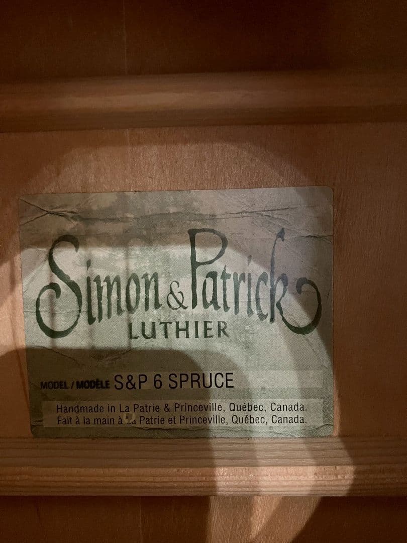 極上 Simon & Patrick S&P 6 spruceカナダギターアコギ