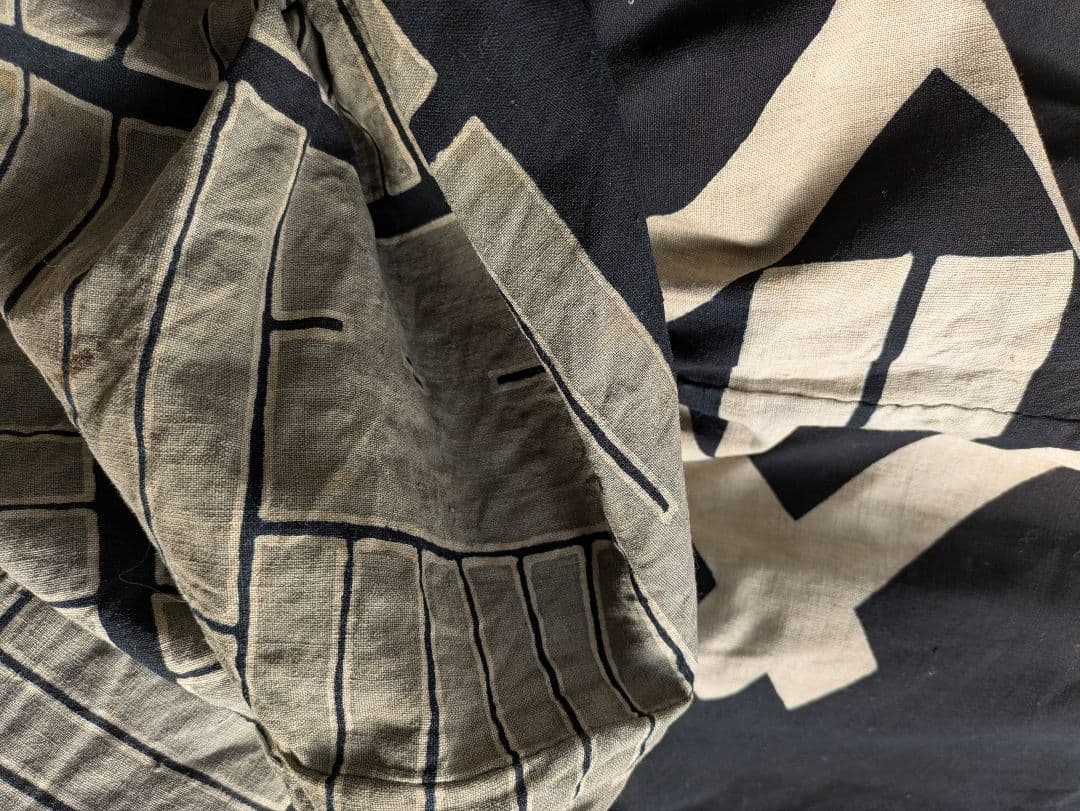 値引　珍品⑧古布時代物アンティークレトロ　貴重　藍染半纏　　インテリア　リメイク