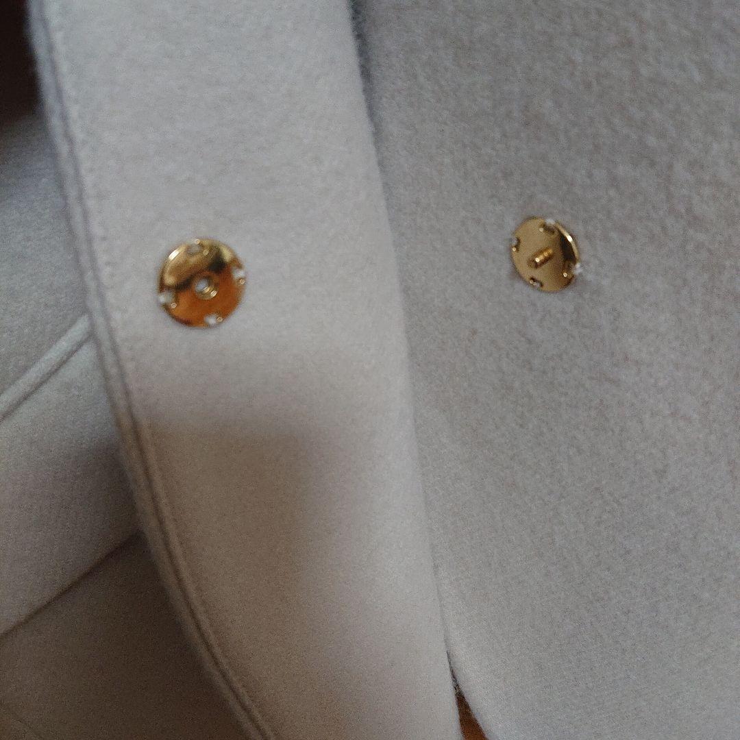 ノーカラーショートコート ホワイト サイズ36 完売 La Totalite