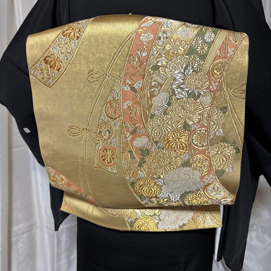 未使用近い　美品　袷　作家　正絹　黒留袖　フルセット　4点 西陣袋帯