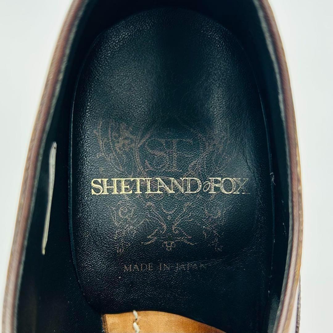 SHETLANDFOX ブライトン ストレートチップ US7 ブラウン 内羽根