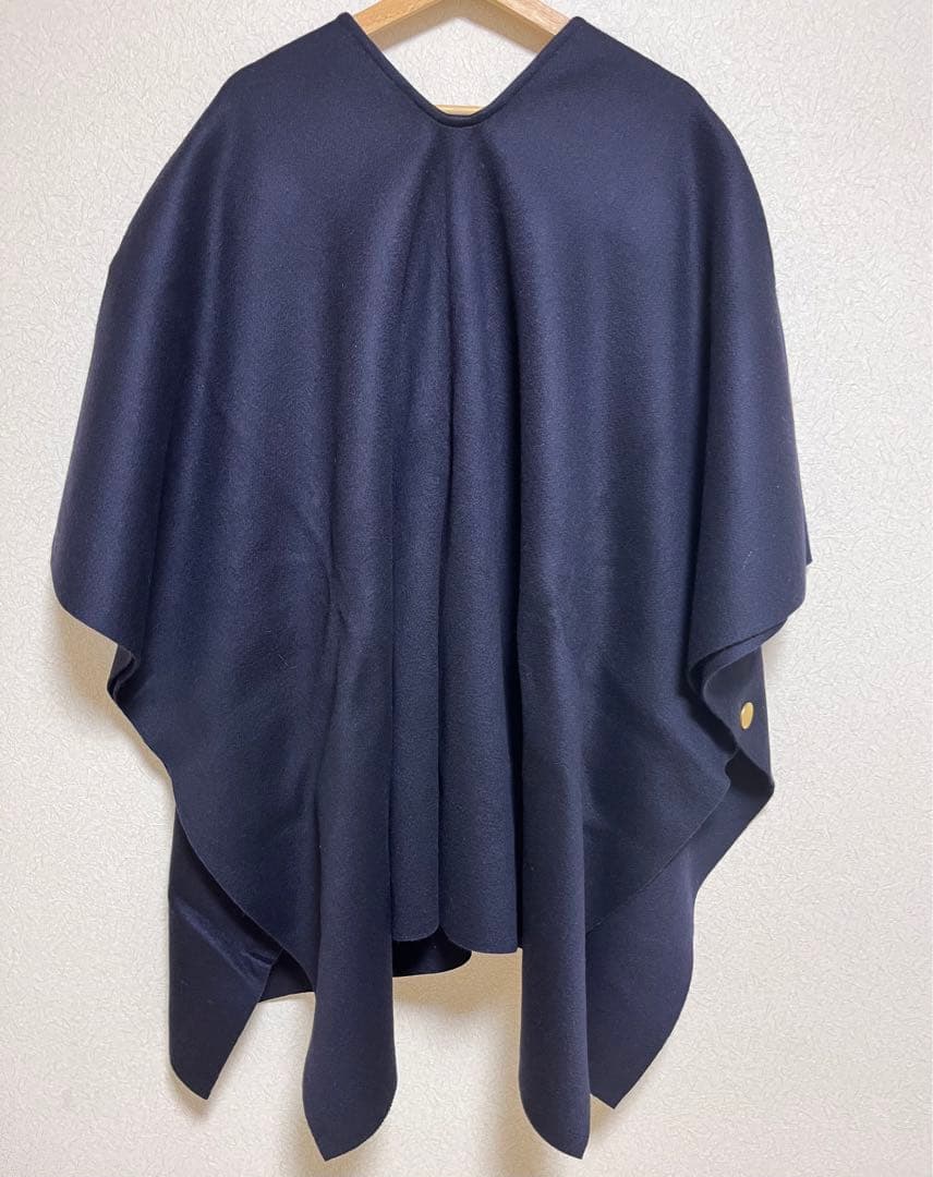 【新品・未使用】グレースコンチネンタルポンチョファー ネイビー　コート