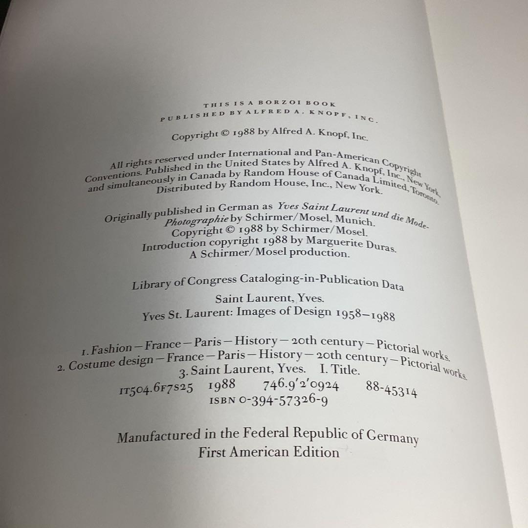 YVES SAINT LAURENT IMAGES OF DESIGN 1洋書