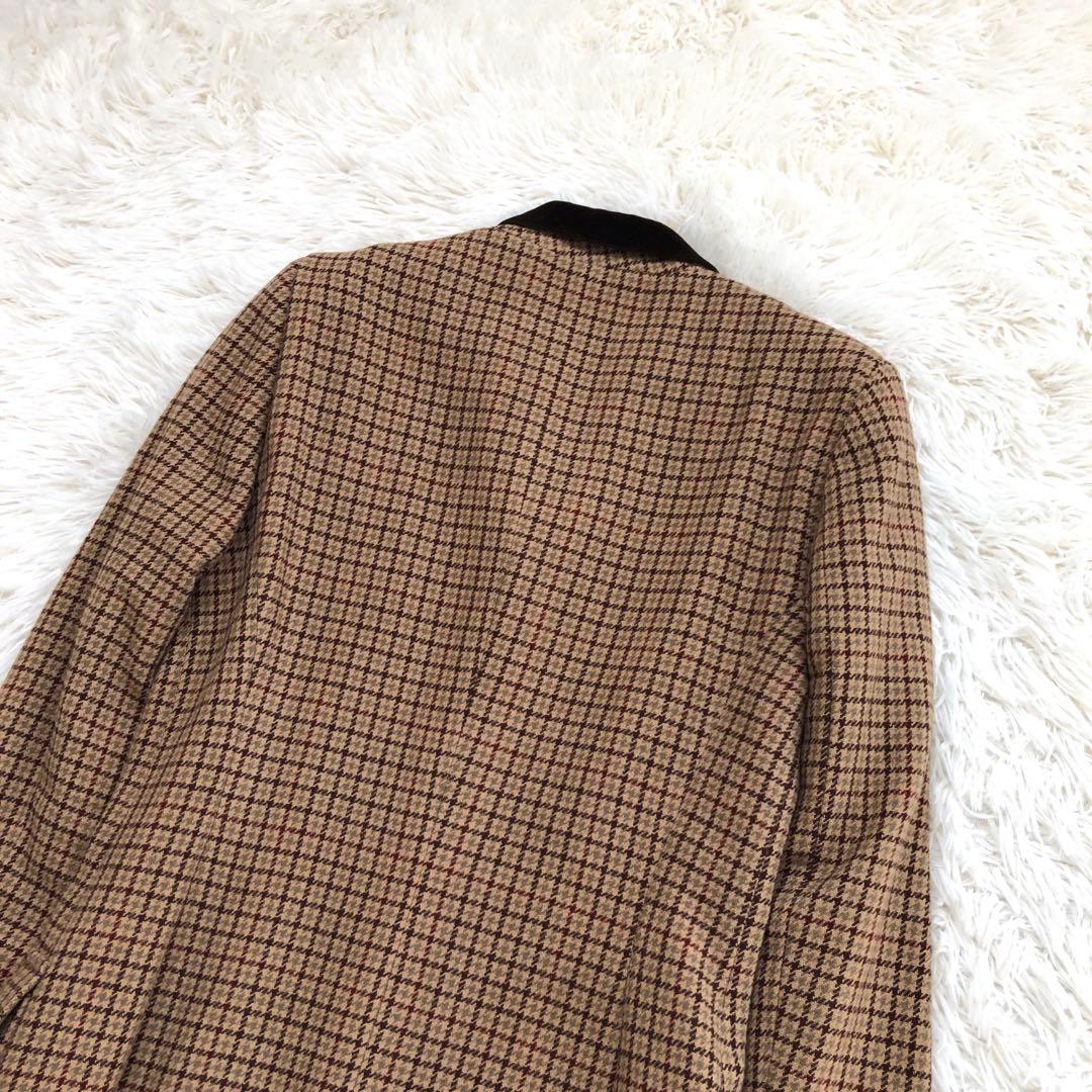 【美品 希少】ラルフローレン テーラードジャケット 刻印ボタン　異素材　チェック