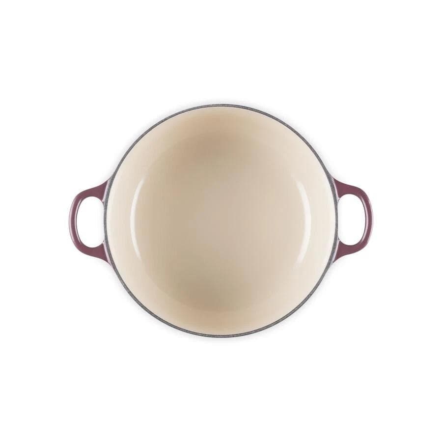 ル・クルーゼ　ココットロンド 20cm フィグ　シルバーノブ　新品