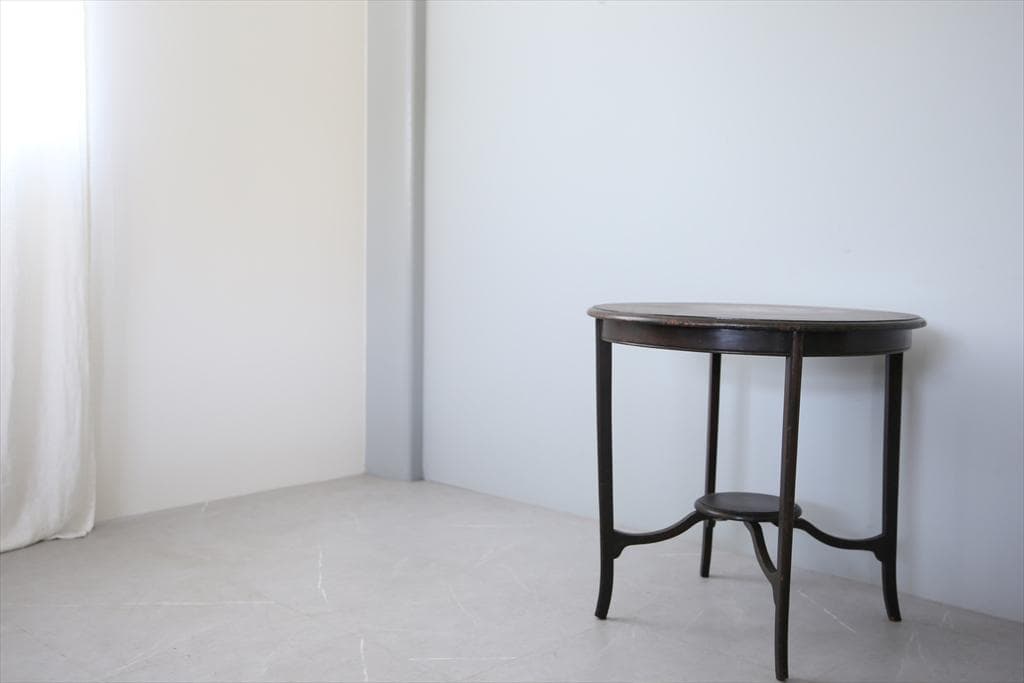 英国アンティーク木製サイドテーブル/オケージョナル/ウィンドウ机/(79-109