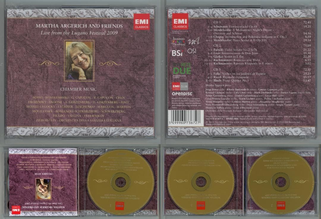 アルゲリッチ＆フレンズ ルガーノ・ライヴ 2002-2009 3枚組×7セット