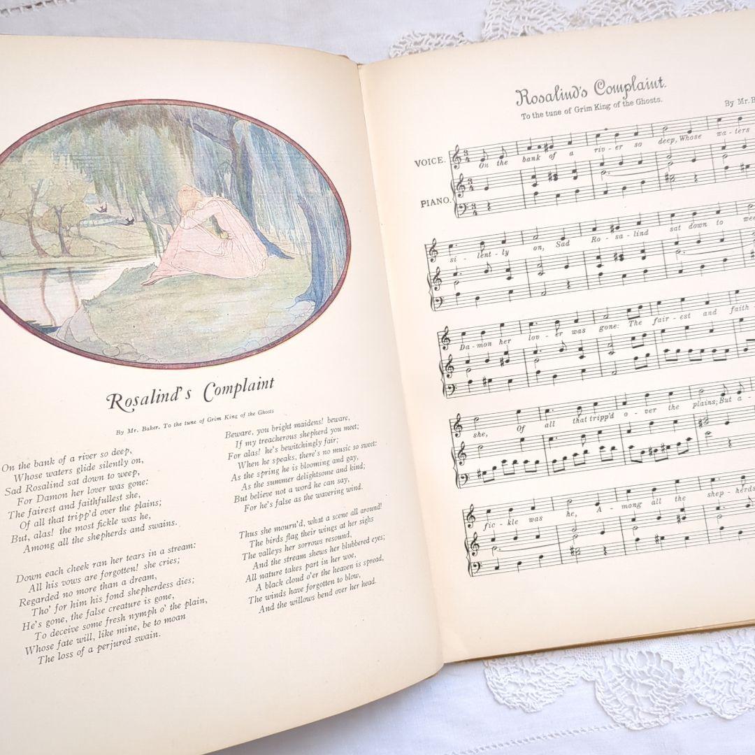 稀少1923アンティーク楽譜 絵本 洋書古書 児童書 ヴィクトリアン ヴンテージ