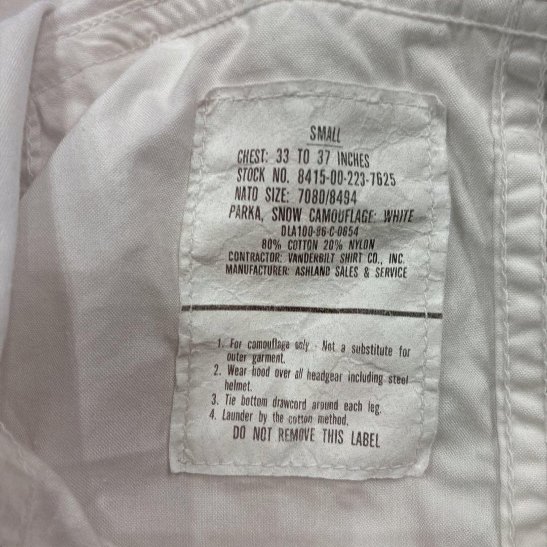 米軍実物 80s スノーカモパーカー Sサイズ M65 モッズコート