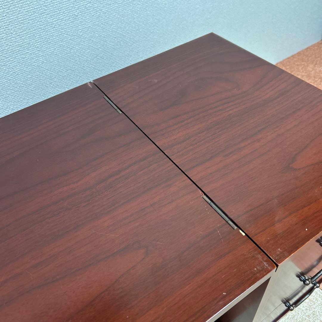 文机 折りたたみ式 三段引き出し アンティーク