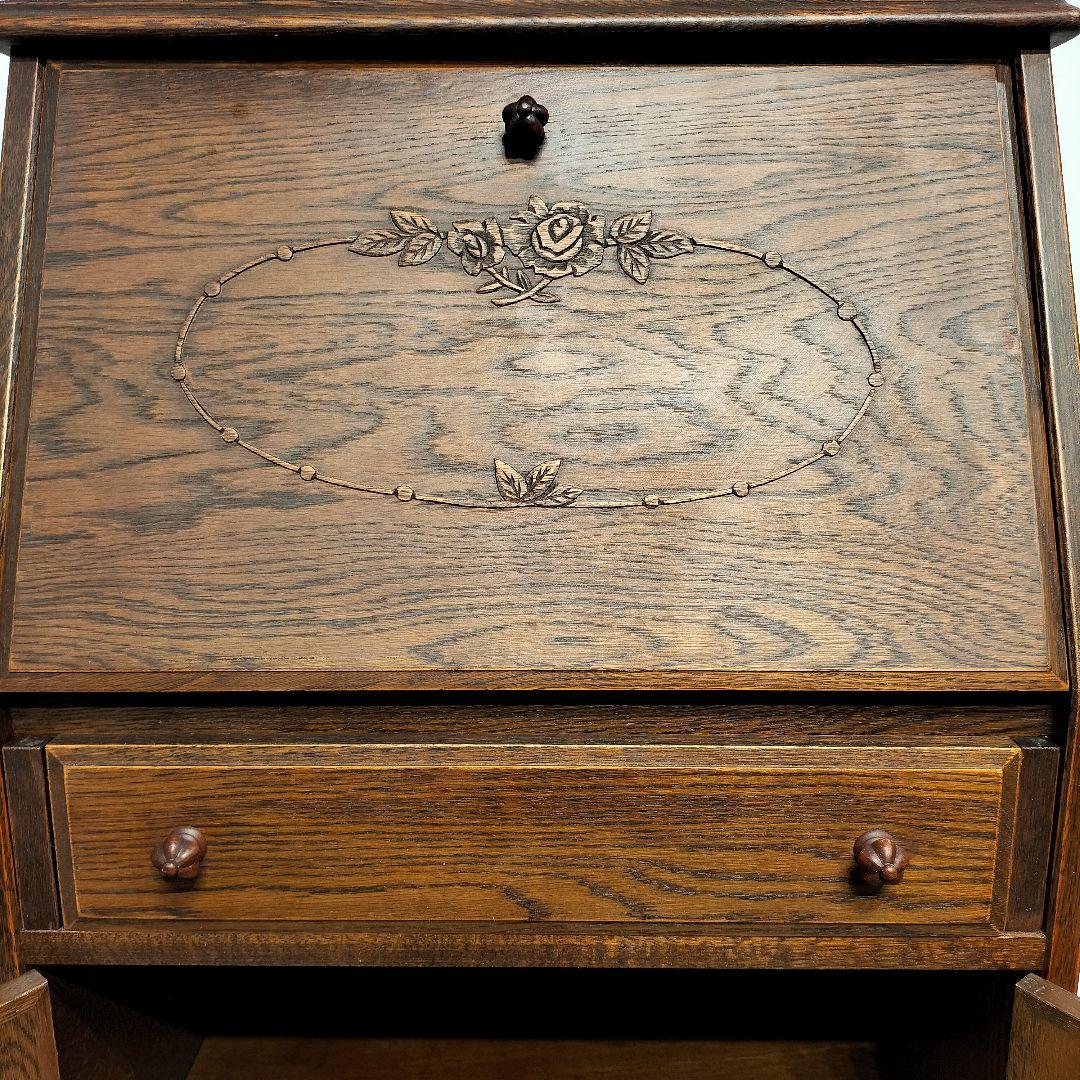 M♦ライブラリアン送料込　希少　職人堅木　ライティングビューロー　デスク