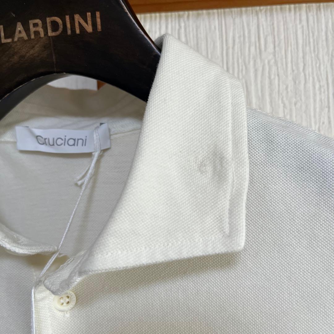【未使用】Cruciani クルチアーニ　カノコ　ポロシャツ　ホワイト