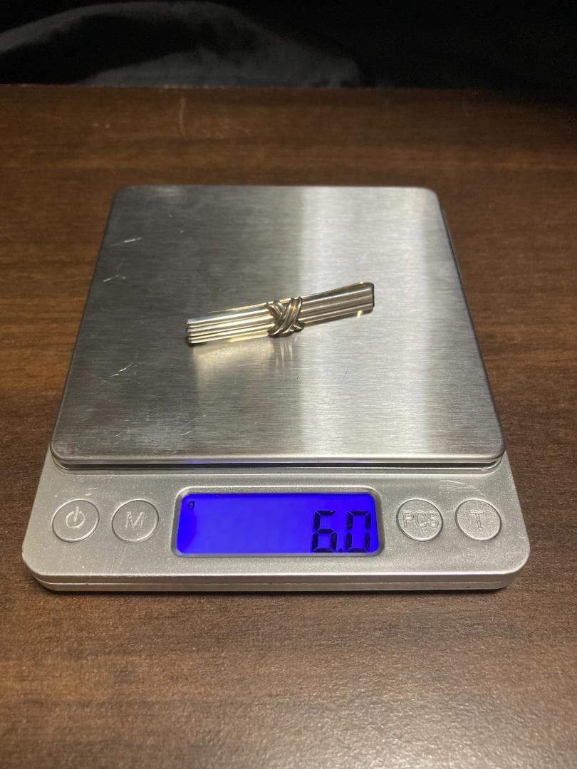 美品 ティファニー シグネチャー クロス タイピン シルバー 925