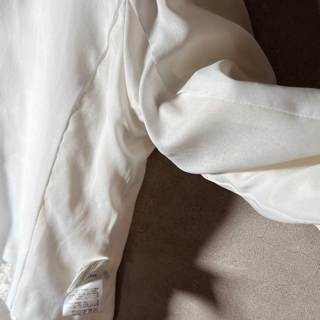 フォクシー ツイードジャケット ノーカラー ホワイト 入学式 卒業式 38