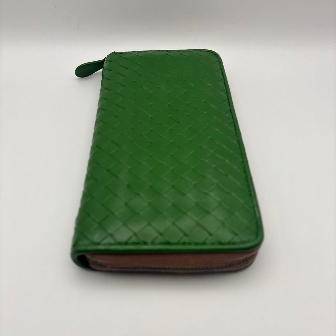 ◆正規品◆ボッティガヴェネタイントレチャート ラウンドファスナー長財布