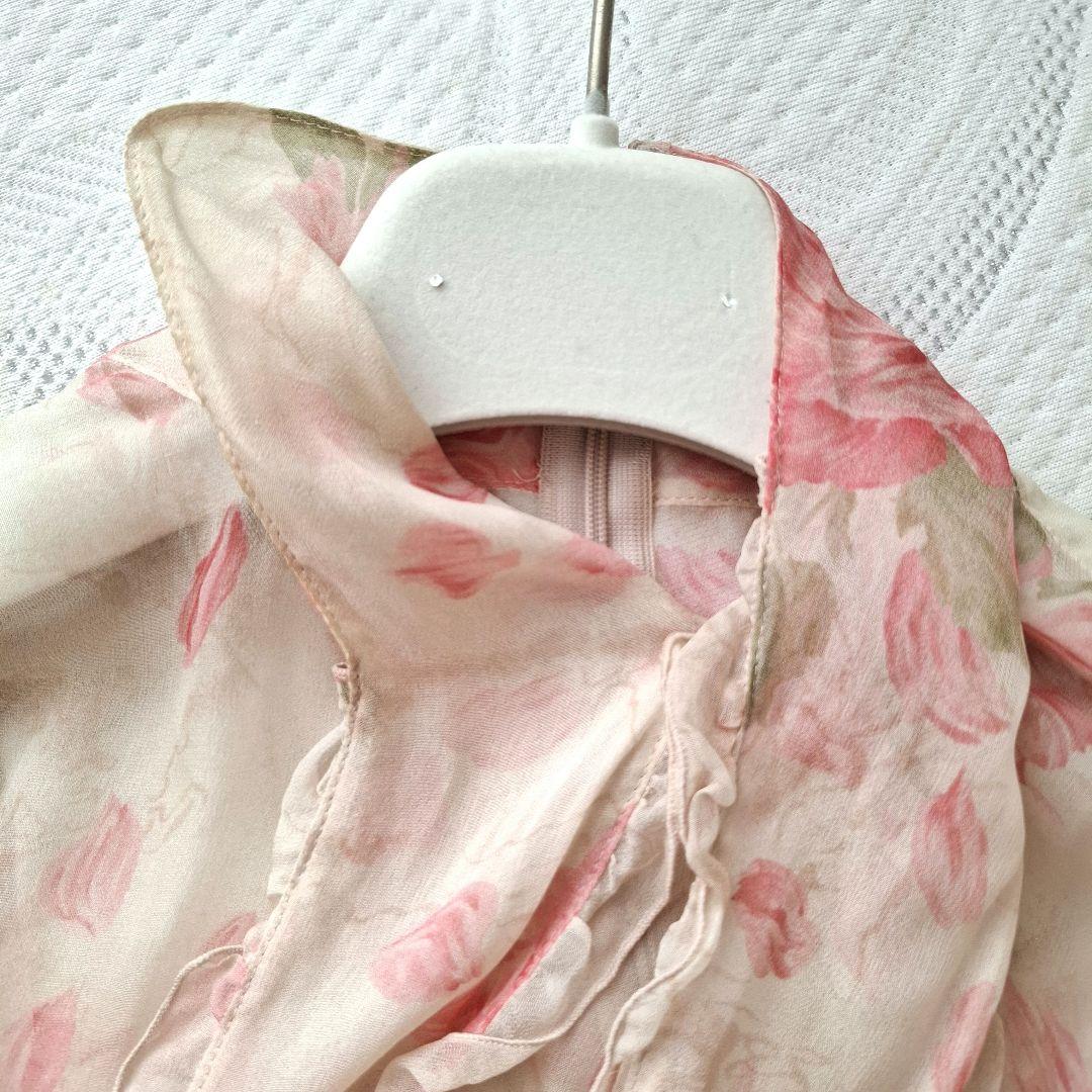 VALENTINO ヴァレンティノ シルクシフォンドレス ローズプリント