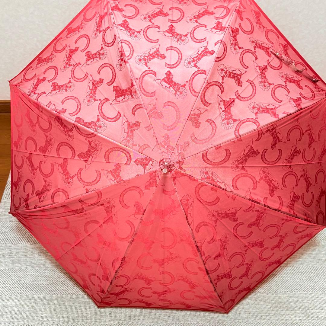 美品　CELINE セリーヌ　キャリッジ&Cロゴ　デカロゴ総柄　長傘