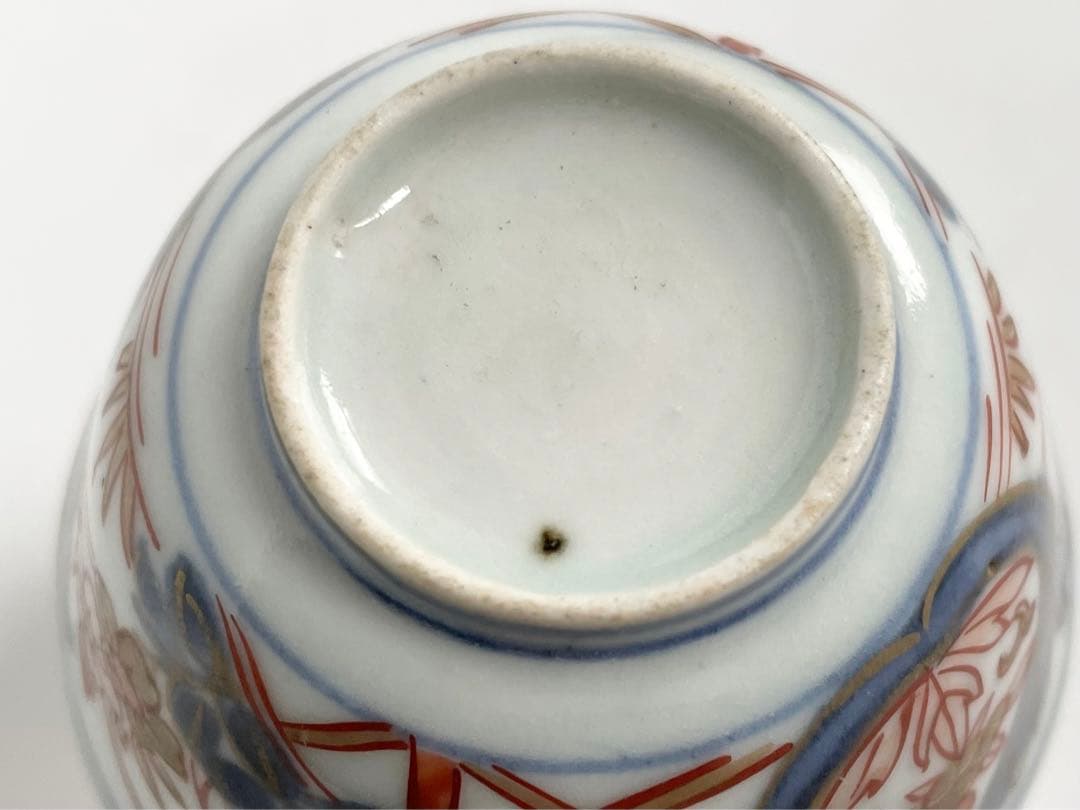 骨董　アンティーク　輸出伊万里　輸出手　金襴手　酒器　猪口　盃　カップ