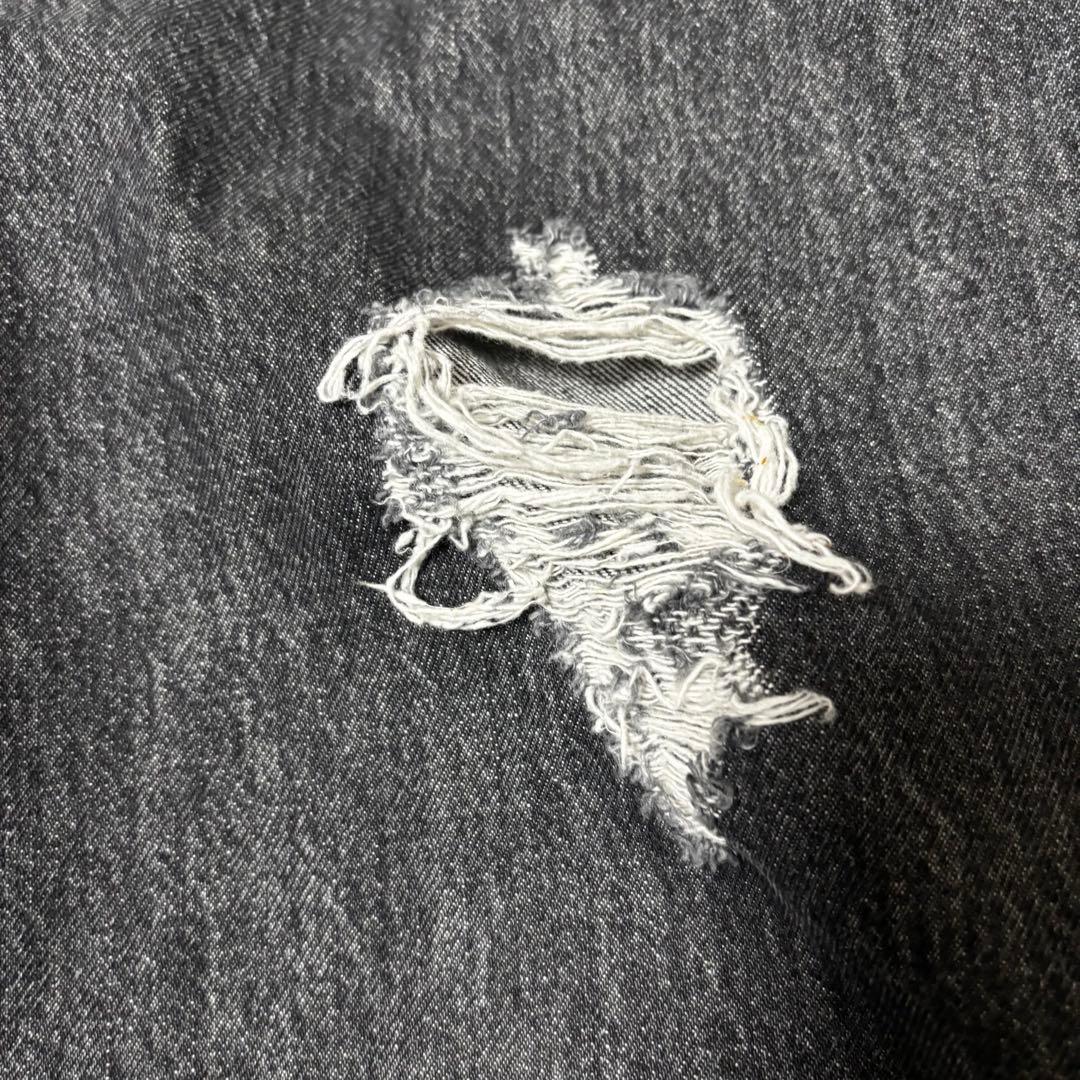 J.W.ANDERSON ダブルウエストデニムパンツ 28 ブラック