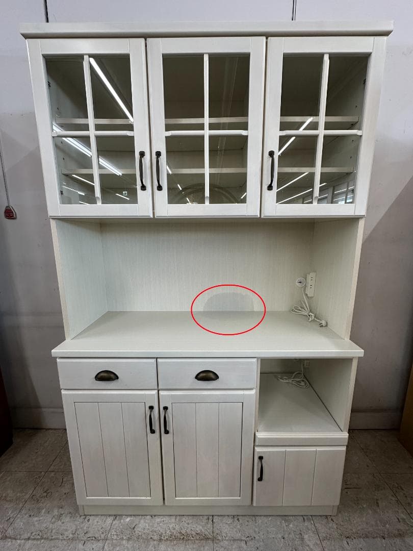 ニトリ　食器棚　キッチンボード　ミランダ2　120WH　ホワイト