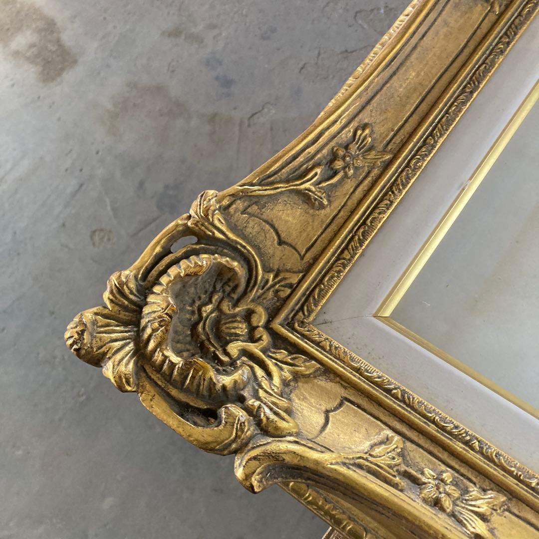 バロック調 大きい油彩額縁 F20号 金装飾 ゴールドフレーム