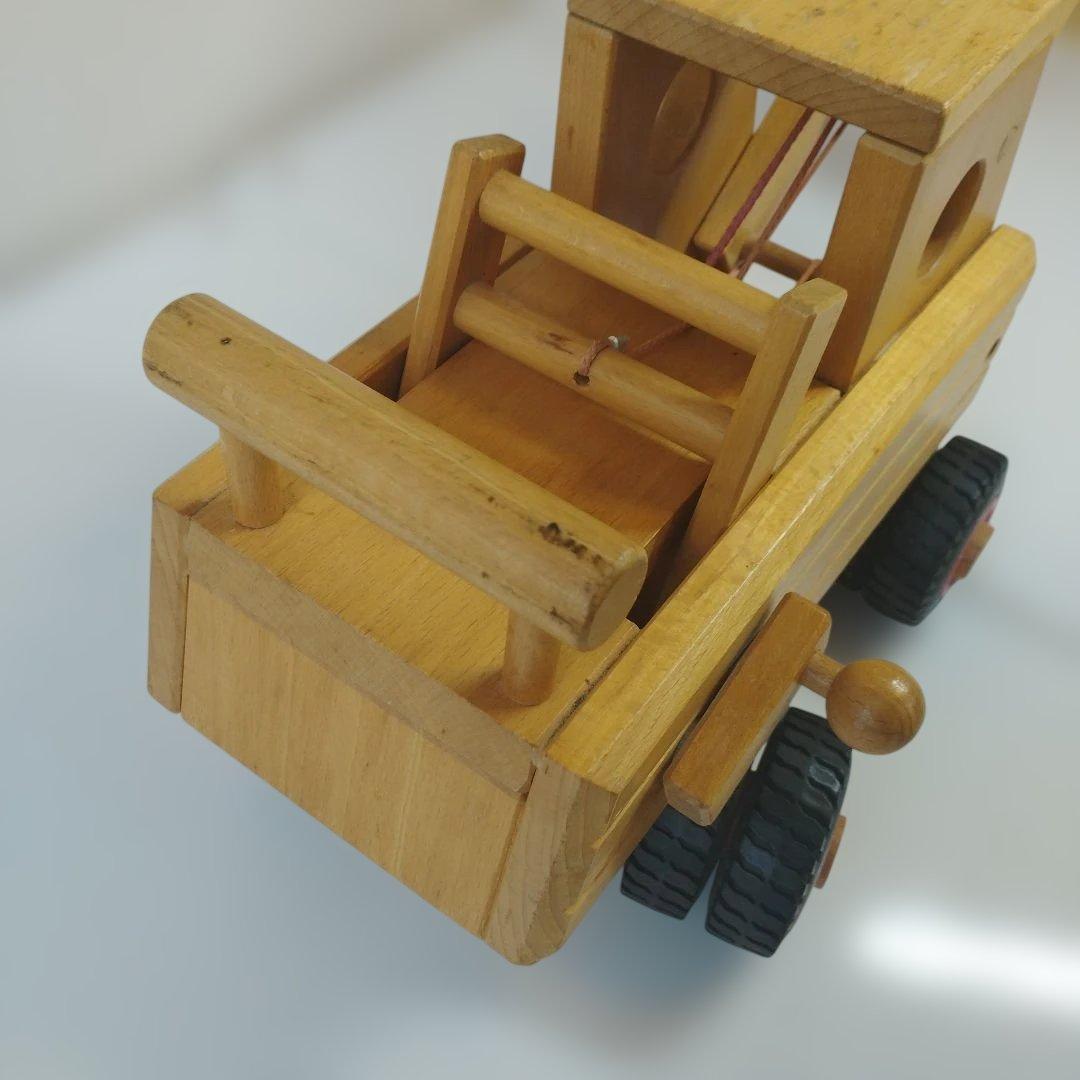 【希少】ドイツ製 fagus ファガス 木製 クレーン車 はたらく車 知育玩具