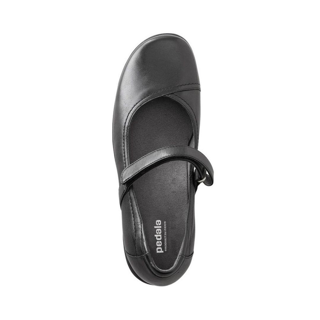 ペダラ 23.0 幅広黒パンプス 3E ASICS pedala アシックス