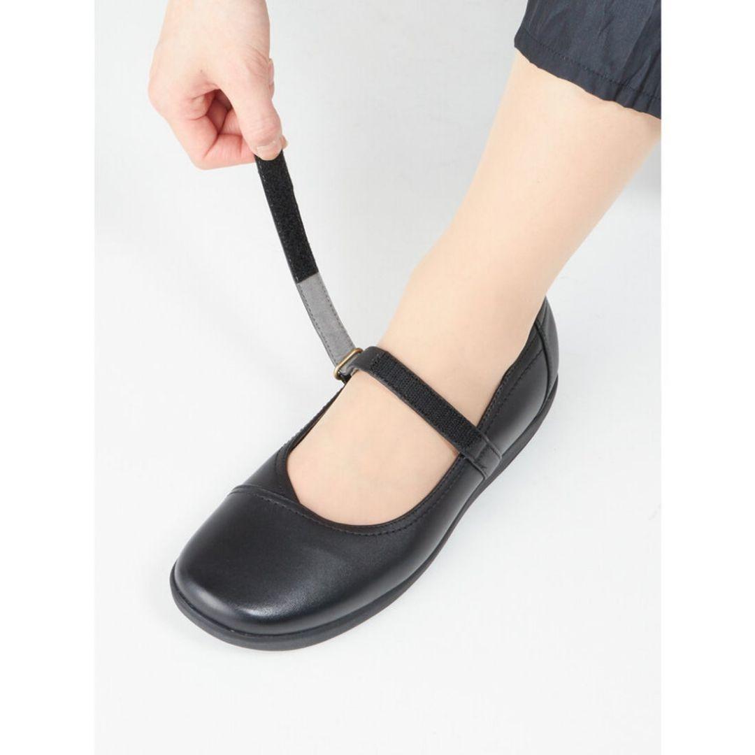 ペダラ 23.0 幅広黒パンプス 3E ASICS pedala アシックス