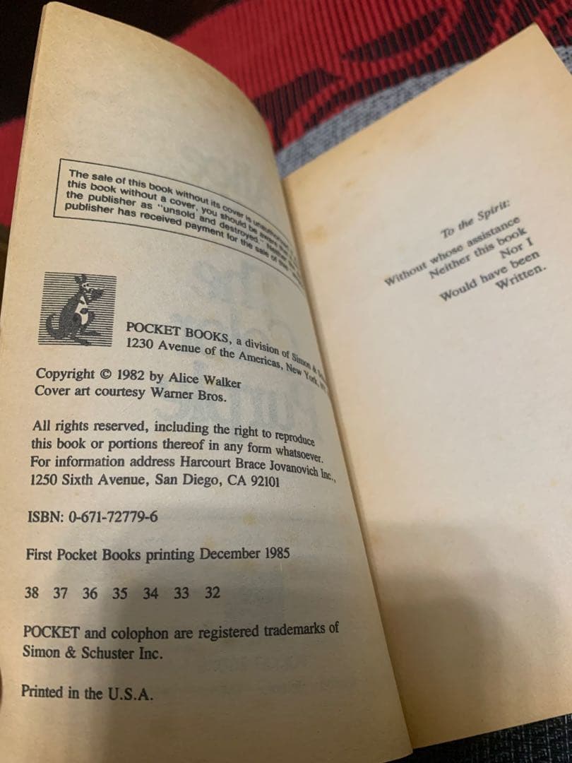 希少　The Color Purple by Alice Walker