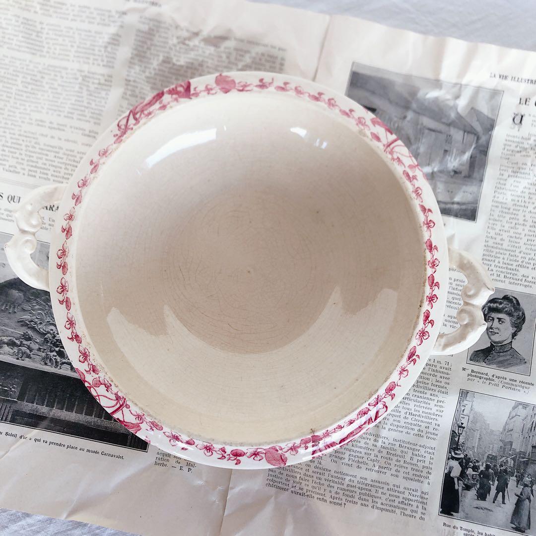 人気　ヴィエイヤーボルドー　レギュミエール クレマチス フランスアンティーク食器