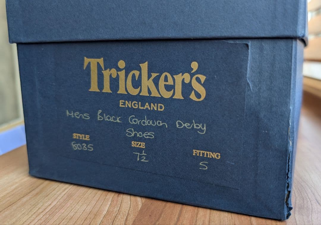 Tricker's Bobby 黒コードバン　ダービーシューズ