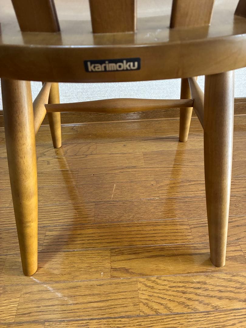 ②カリモク コロニアル ダイニングチェア 肘なし 回転なし　1脚